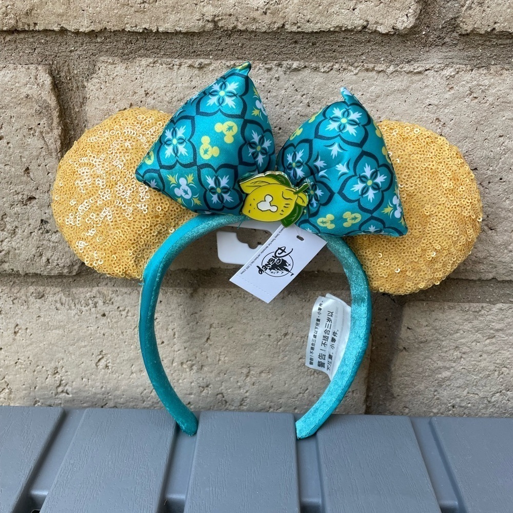 NWT Disney Parks Mickey Ears Lemon Blue and Yellow​​​​​​ - Picture 2 of 6